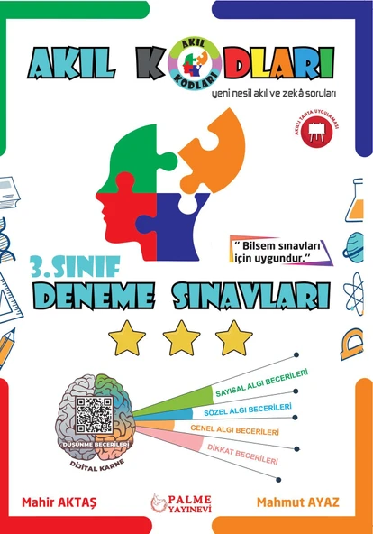 Palme Yayınevi Hazırlık 3. Sınıf Akıl Kodları Deneme Sınavları ürün görseli 1