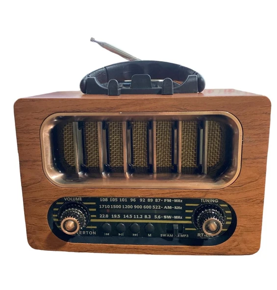 Rt-658 Bluetooth Fm-Usb-Tf-Aux Şarjlı Nostaljik Radyo ürün görseli 1