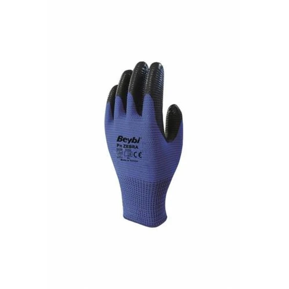 Nitril Poly Pnzebra 9 Beden Mavi Siyah İş Eldiveni En388 3131X (12 Li Paket) ürün görseli 1