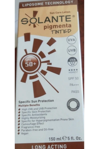 SOLENTO Solante Pigmenta Tinded ürün görseli 1