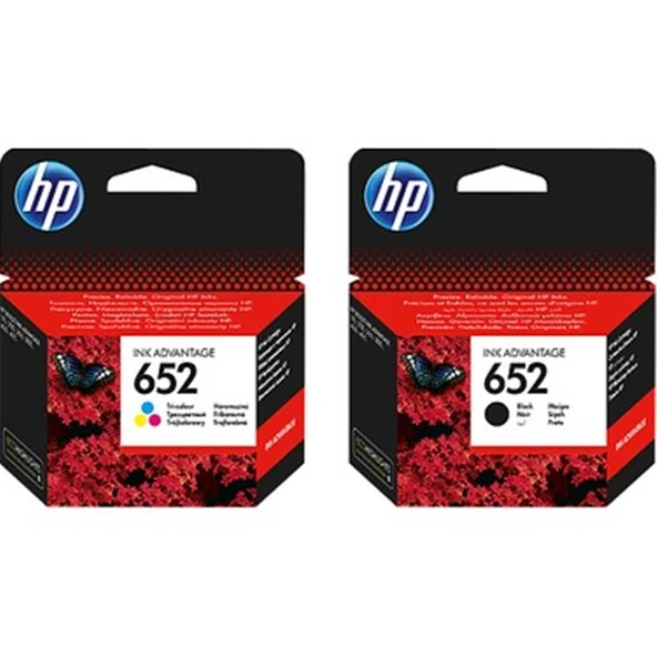 HP F6V25AE + F6V24AE 652 Siyah + Renkli Kartuş Seti ürün görseli 1