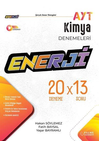 Palme Yayınevi Hazırlık Enerji Yks Ayt Kimya 20 X 13 Deneme Sınavı Video Çözümlü ürün görseli 1