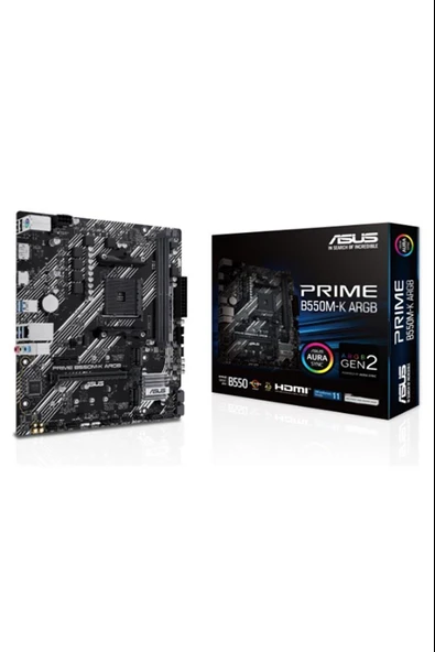 Prime B550M-K Argb 5100Mhz (Oc) Ddr4 Soket Am4 M.2 Hdmi Matx Amd Anakart ürün görseli 1