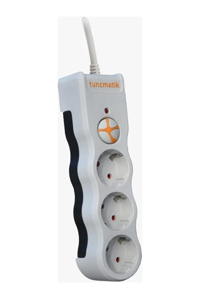 Tunçmatik Tsk19009 3Li Enerji Koruma Powersurge Beyaz 1050 Joule Priz ürün görseli 1
