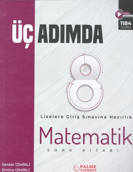 Palme Yayınevi Hazırlık 8. Sınıf Üç Adimda Lgs Matematik Soru Kitabı ürün görseli 1