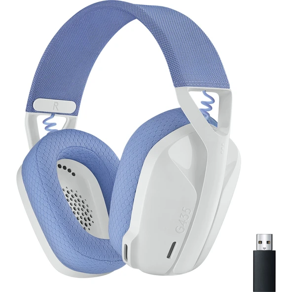G435 White-Lilac Mikrofonlu Lightspeed Kablosuz Gaming (Oyuncu) Kulaklık 981-001074 ürün görseli 1