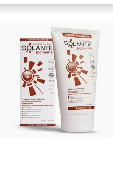 SOLENTO Solante Pigmenta Lekeli Ciltler İçin 50 Faktör Güneş Losyonu 150 ml ürün görseli 1