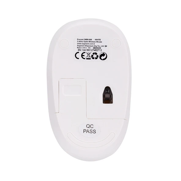 Smw-666 Usb Beyaz 2.4Ghz Optik Wireless Kablosuz Mouse - Resim 5