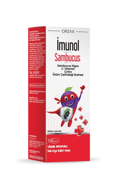 İMUNOL Sambucus Sanbucus Nigra C Vitamini Çinko Üzüm Çekirdeği Ekstresi 150 ml ürün görseli 1