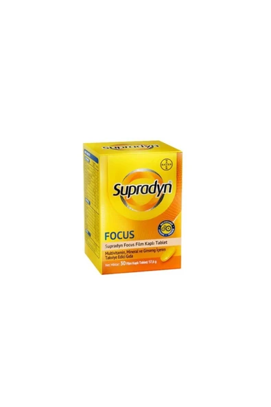 SUPRADYN Focus Multivitamin, Multimineral Ve Ginseng Içeren Takviye Edici Gıda 30 Film Kaplı Tablet ürün görseli 1