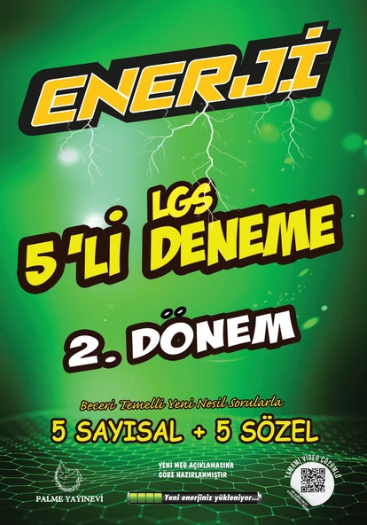 Palme Yayınevi Hazırlık 8. Sınıf Enerji Lgs 2. Dönem 5 Li Deneme ürün görseli 1