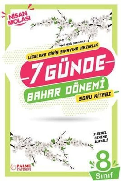 Palme Yayınevi Hazırlık 8. Sınıf Lgs 7 Günde Bahar Dönemi Soru Kitabı ürün görseli 1