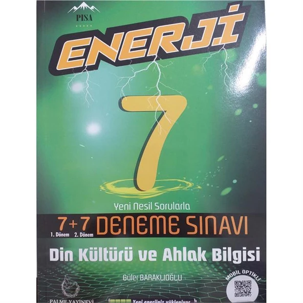 Palme Yayınevi Hazırlık 7. Sınıf Enerji Din Kültürü 7+7 Deneme ürün görseli 1