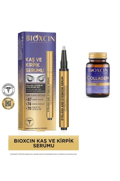 BİOXCİN Kaş Kirpik Serumu - Kolajen Hyaluronik +Bioxcin Collagen 30 Tb ürün görseli 1