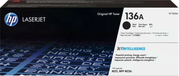 HP 136A Black Siyah 1.150 Sayfa Toner W1360A ürün görseli 1