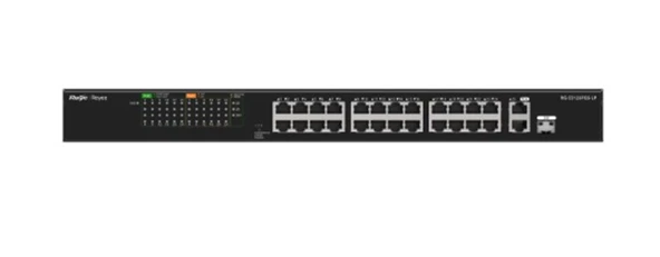 Ruijie-Reyee RG-ES126FGS-LP 24 Port Poe+ 10-100 Mbps + 2 Port 10-100-1000 Mbps Uplink + 1 Port SFP ürün görseli 1