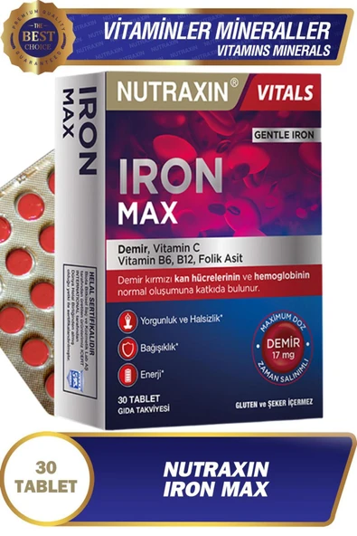 NUTRAXİN Iron Max 30 Tablet 2 Adet - Resim 2