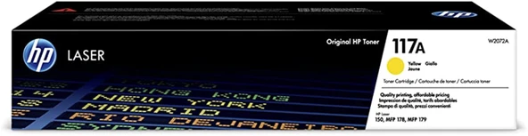HP 117A Yellow Sarı 700 Sayfa Toner W2072A ürün görseli 1