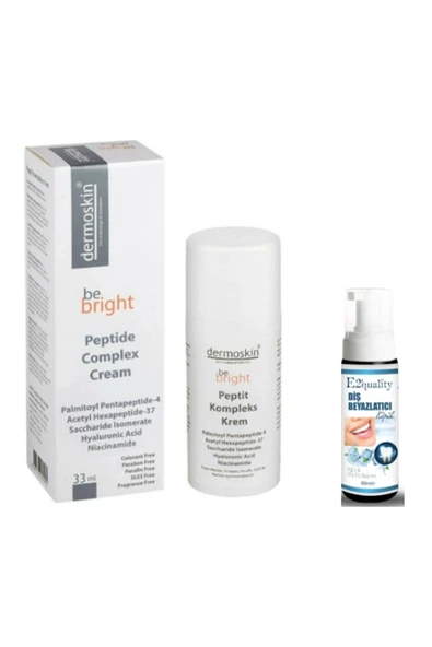 DERMOSKİN Be Bright Peptide Complex Cream 33 ml - Diş Beyazlatıcı Köpük Hediye ürün görseli 1
