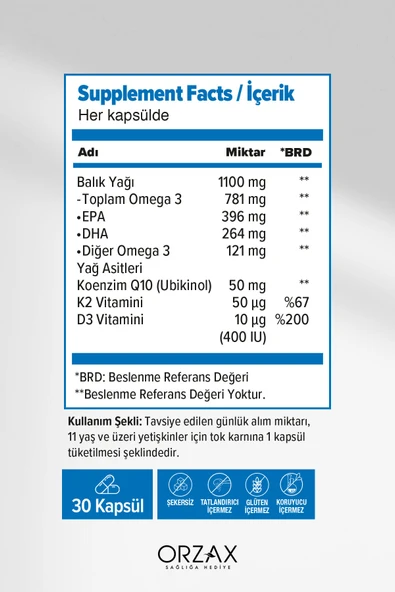 OCEAN Pulse Balık Yağı 30 Kapsül - Resim 2