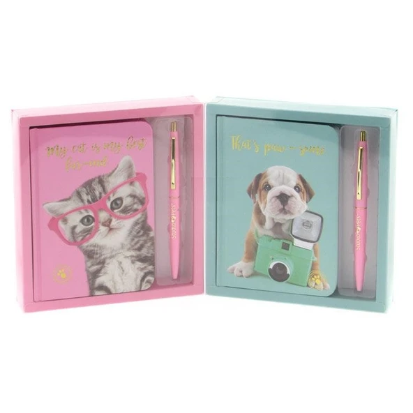 Dolphin Studio Pets Not Defteri + Jel Tükenmez Kalem Kutulu Set Pt-7788 ürün görseli 1