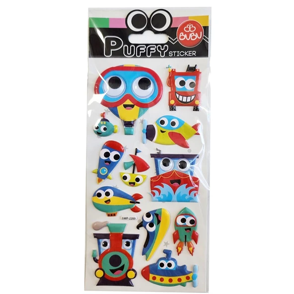 Bu-Bu Puffy Sticker Oynar Gözlü Araçlar 9x21 SWP-2209 ürün görseli 1