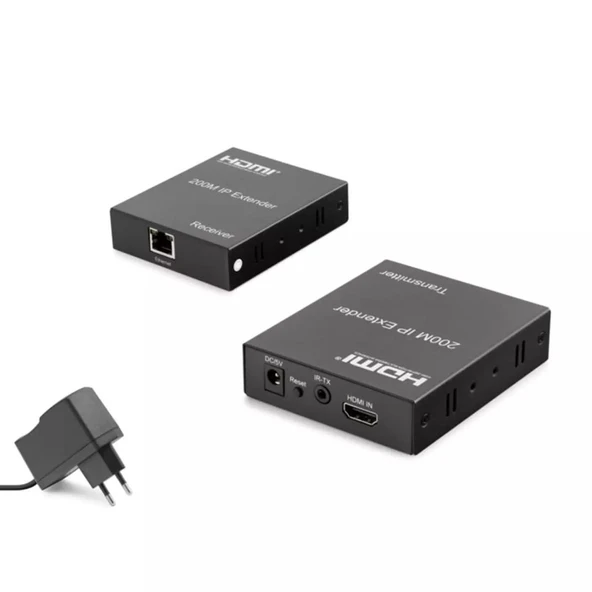 Hadron Hdx1349 200M Hdmi Extender 480P - 720P - 1080P İp Siyah ürün görseli 1
