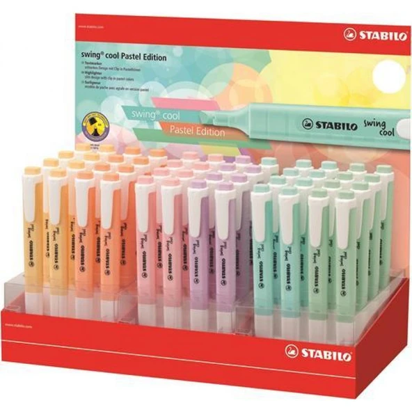 Stabilo Fosforlu Kalem Swing Cool Pastel 6 Renk (48 Li Stant) 275/48-8 ürün görseli 1
