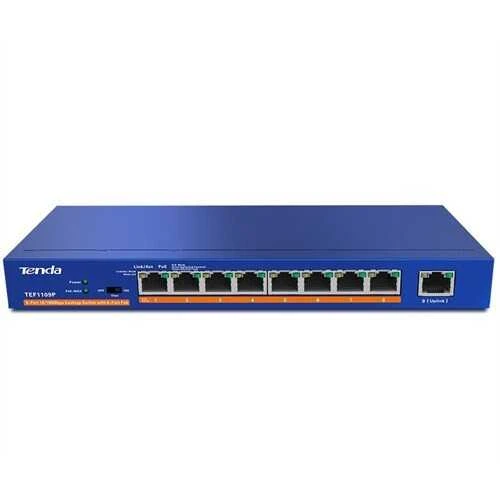 9 Port 8 Port Poe+ 10-100 Switch Hub Tef1109P ürün görseli 1
