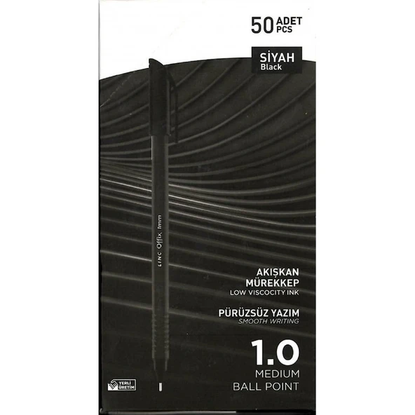 Silka Linc Offix Tükenmez Kalem 1 Mm Siyah (50 Li Paket) ürün görseli 1