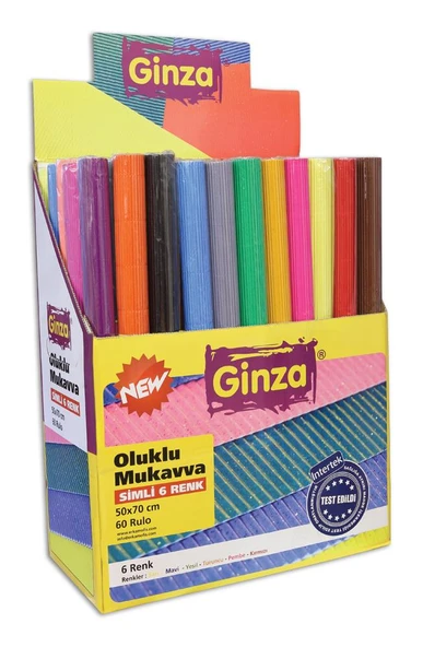 Ginza Oluklu Karton Standart Renkler (60 Lı Set) No:964 ürün görseli 1