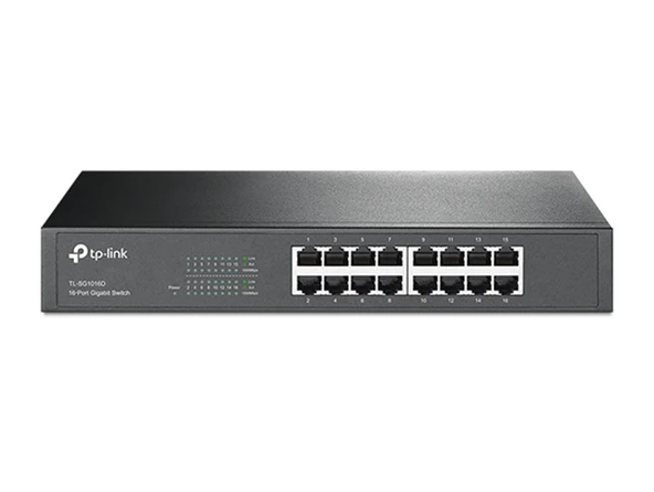 Tp-Link TL-SG1016D 16 Port 10-100-1000 Mbps Switch Çelik Kasa Rack Mount ürün görseli 1