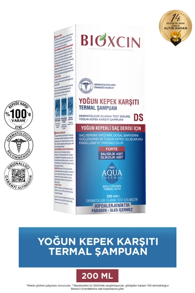 BİOXCİN Aqua Thermal Yoğun Kepek Karşıtı Şampuan Ds 200 ml Kepek Kaşıntı Pullanma Karşıtı ürün görseli 1
