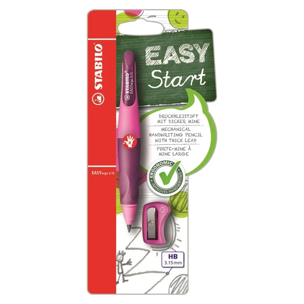 Stabilo Kurşun Kalem Easyergo 3.15Mm Sağ El Pembe - Lila Blister B-46870-5 ürün görseli 1