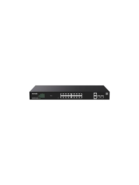 Tenda Teg2220P-16-250W 16 Port 10-100-1000 Poe +2 Sfp Switch Cloud Yönetilebilir Çelik Kasa Switch ürün görseli 1