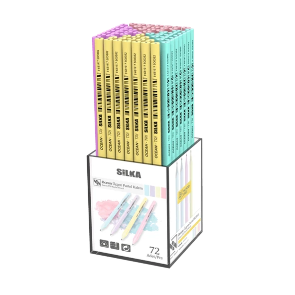Silka Kurşun Kalem Ocean Pastel Üçgen Kl1.Tsp (72 Li Paket) ürün görseli 1