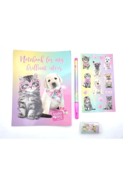 Dolphin Studio Pets Kırtasiye Seti-Tüylü Pvc Çanta Pt-7746 ürün görseli 1