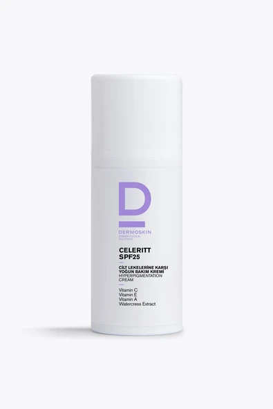 DERMOSKİN Celeritt SPF 25 Krem | Güneş Koruyucu Yüz Kremi | Cilt Leke Kremi | C Vitamini Cilt Bakımı | 30 ml ürün görseli 1