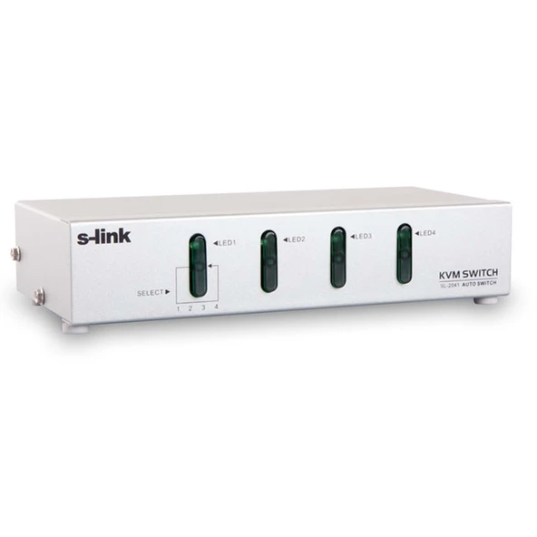 Sl-2041 4Pc-1Mn Vga+Ps-2 Otomatik Kvm Switch ürün görseli 1