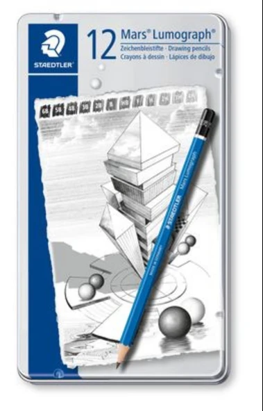 Staedtler Dereceli Kurşun Kalem Mars Lumograph 12 Li Metal Kutuda 100 G12 ürün görseli 1