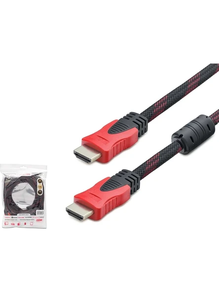 Hadron Hdx2017 Hdmi (M) To Hdmi (M) Kablo Örgülü 10 Metre Siyah ürün görseli 1