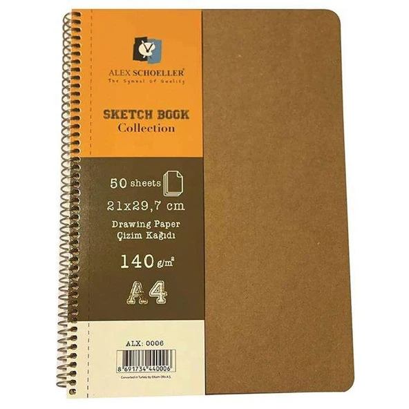 Alex Schoeller Sketchbook Collection Eskiz Defteri A4 140 Gr 50 Yaprak Alx-0006 ürün görseli 1