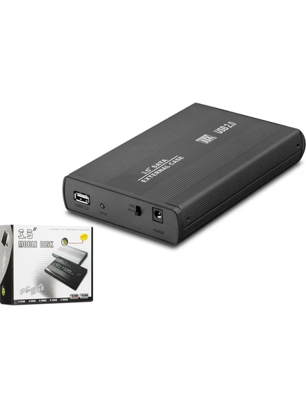 Hadron Hdx1753 Hdd Kutusu Usb2.0 Metal Sata 3.5" Siyah ürün görseli 1