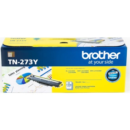Tn-273Y 1.300 Sayfa Kapasiteli Yellow Sarı Toner Hl-L3270Cdw Dcp-L3551Cdw Mfc-L3750Cdw ürün görseli 1