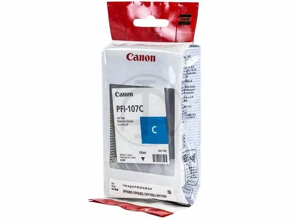 PFI-107C Cyan Mavi Plotter Kartuş İpf770-775 ürün görseli 1