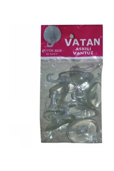Vatan Vantuz Kancalı 10 Lu Büyük Vt404 ürün görseli 1