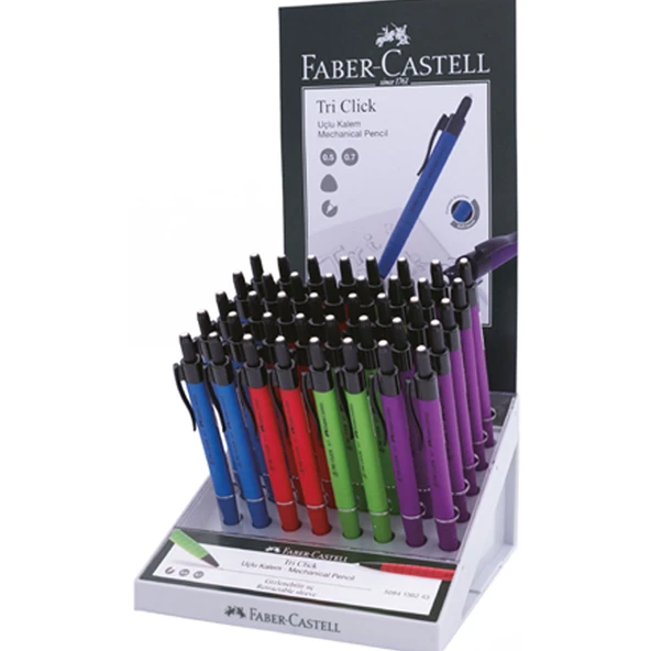 Faber-Castell Versatil Kalem Tri-Click Rub. 0.7Mm + 0.5Mm (40 Lı Stand) ürün görseli 1