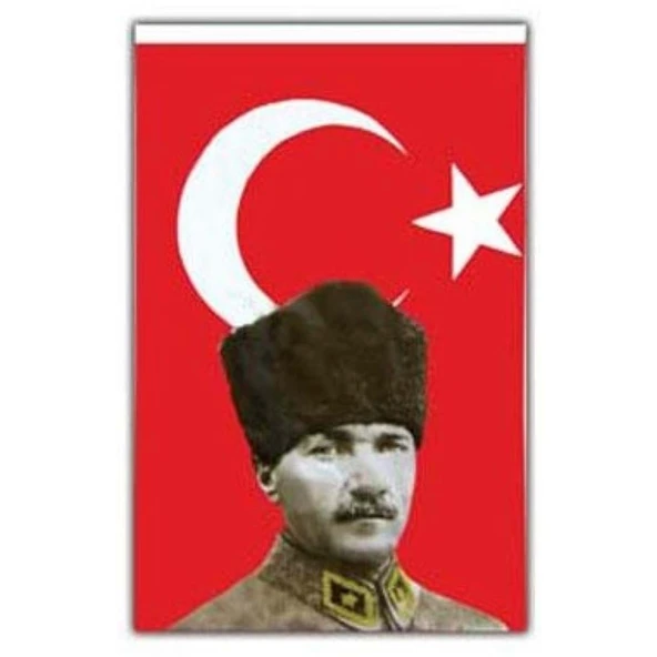 Vatan Bez Bayrak Türk Atalı Polyester 100X150Cm Vt209 ürün görseli 1