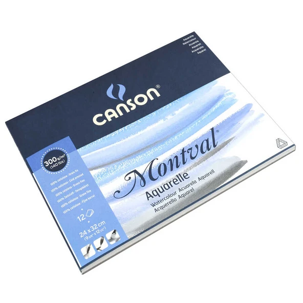 Canson Montval Sulu Boya Resim Defteri Blok Pad Canmontv 12 Yaprak 24X32Cm 300 Gram 200807319 ürün görseli 1