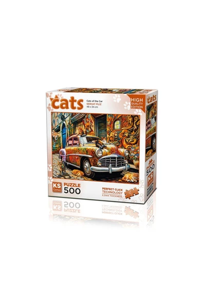 Ks Games Puzzle 500 Parça Cats Of The Car 20073 ürün görseli 1
